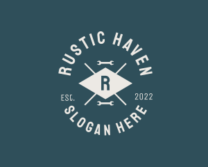 Industrial Machine Hipster logo design