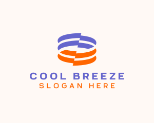 Aircon Cooling Ventilation logo design