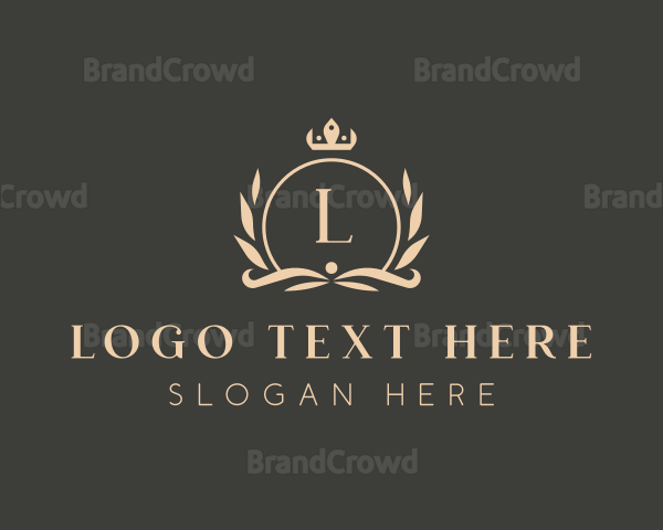 Elegant Boutique Crown Crest Logo