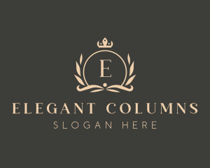 Elegant Boutique Crown Crest logo design