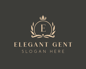 Elegant Boutique Crown Crest logo design