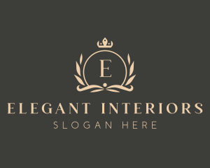 Elegant Boutique Crown Crest logo design