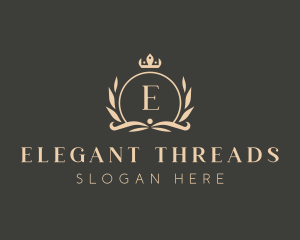 Elegant Boutique Crown Crest logo design