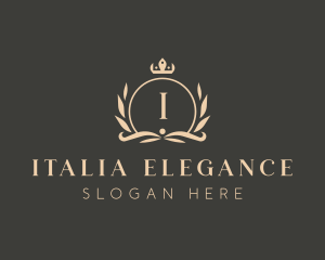 Elegant Boutique Crown Crest logo design