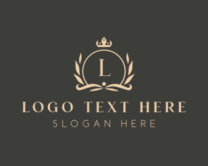 Deluxe - Elegant Boutique Crown Crest logo design