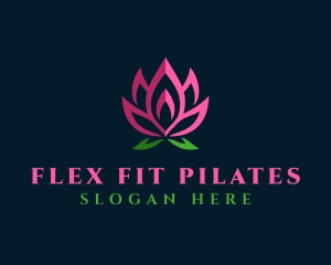 Pilates - Natural Lotus Flower logo design