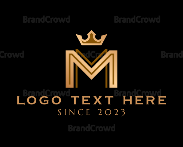 Premium Crown Letter M Logo