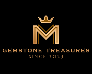 Jewels - Premium Crown Letter M logo design