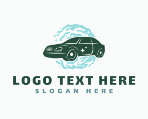 Detergent - Clean Sedan Car logo design