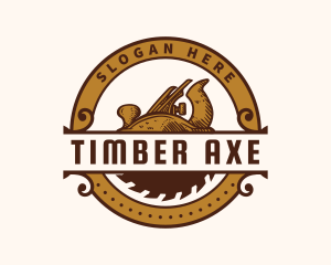 Carpentry Lumberjack Woodwork logo design