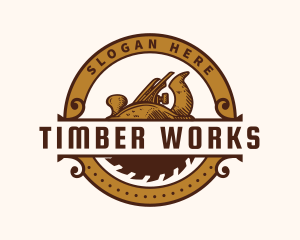 Carpentry Lumberjack Woodwork logo design