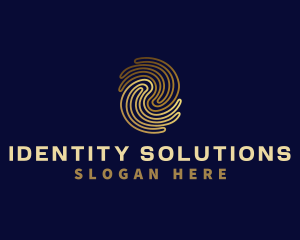 Fingerprint Privacy Security logo design