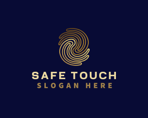 Fingerprint Privacy Security logo design