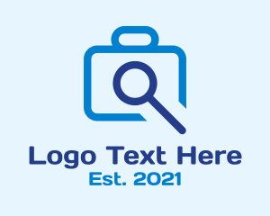 Photo Editing - Blue Camera Zoom logo design