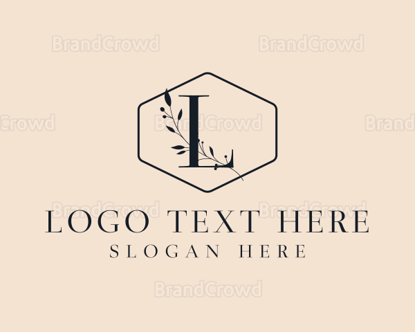 Natural Leaf Hexagon Logo