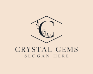 Natural Leaf Hexagon logo design