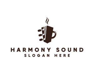 Instrumental - Coffee Mug Guitar logo design