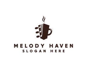 Ballad - Coffee Mug Guitar logo design