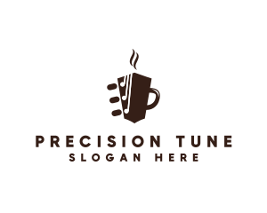 Tuning - Coffee Mug Guitar logo design