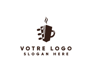 Espresso - Coffee Mug Guitar logo design