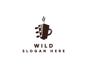 Cappuccino - Coffee Mug Guitar logo design