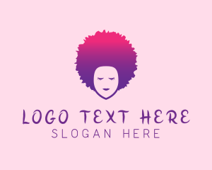 Curly - Curly Woman Hair Stylist logo design