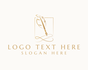 Quill - Elegant Quill Pen logo design