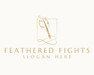 Elegant Quill Pen logo design