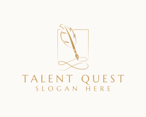 Stationery - Elegant Quill Pen logo design