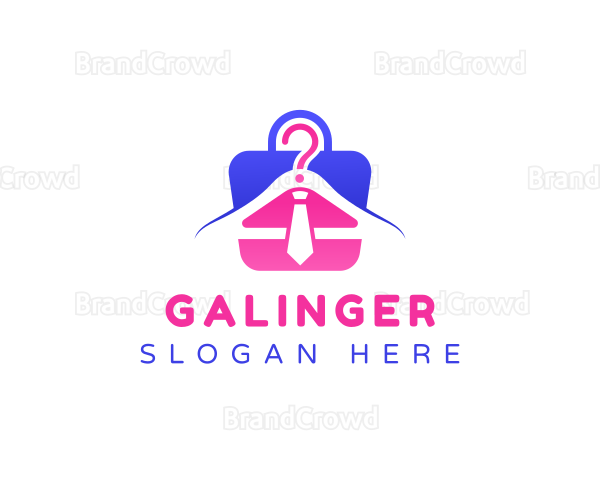 Shopping Clothing Hanger Logo