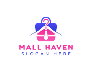 Shopping Clothing Hanger logo design