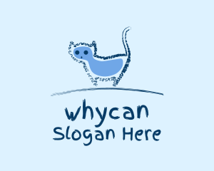 Vet - Blue Cat Doodle logo design