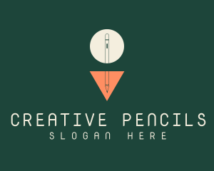 Geometric Writer Pen logo design