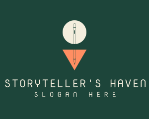 Novelist - Geometric Writer Pen logo design