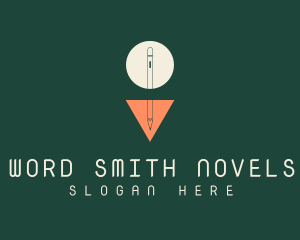 Novelist - Geometric Writer Pen logo design