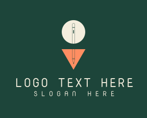 Writer - Geometric Writer Pen logo design