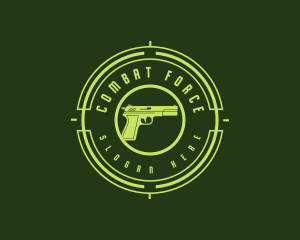 Military - Military Gun Target logo design