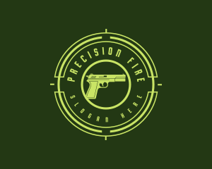 Artillery - Military Gun Target logo design