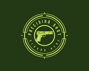 Military Gun Target logo design