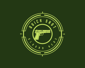 Shot - Military Gun Target logo design
