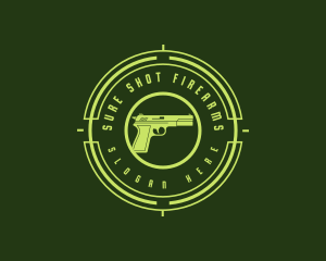 Military Gun Target logo design