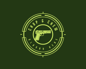 Gun - Military Gun Target logo design