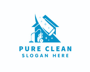 Clean Vacuum Housekeeping  logo design