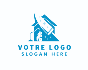 Clean Vacuum Housekeeping  logo design