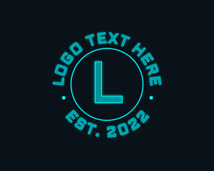 Luminous - Technology Program Neon logo design