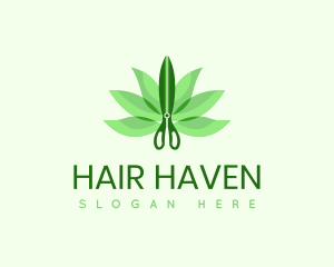 Haircare - Lotus Scissors Salon logo design