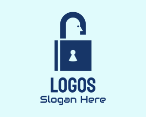 Locksmith Security Padlock Logo