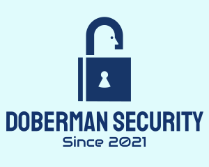 Locksmith Security Padlock logo design