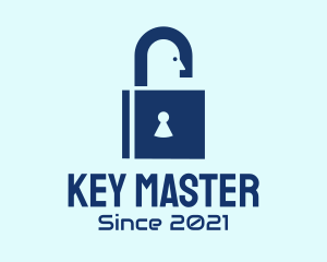 Unlock - Locksmith Security Padlock logo design