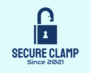 Locksmith Security Padlock logo design